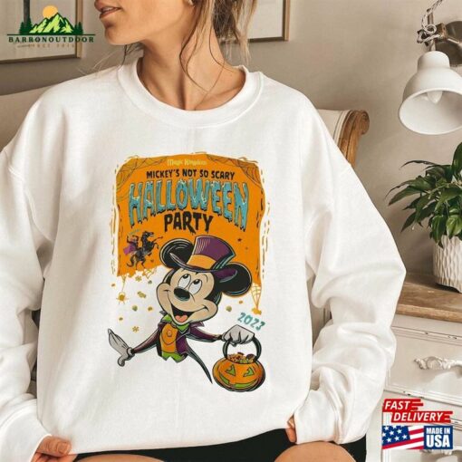 Comfort Colors® Disney Mickey Halloween Sweatshirt’s Not So Scary Party Unisex Hoodie