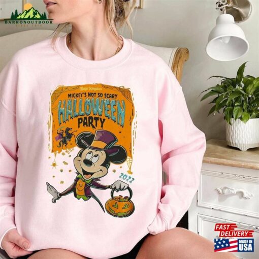 Comfort Colors® Disney Mickey Halloween Sweatshirt’s Not So Scary Party Unisex Hoodie