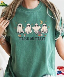 Comfort Colors(r) Ghost Trick Of Treat Shirt Ghosts Halloween Crescent Moon T Shirt Hoodie 4