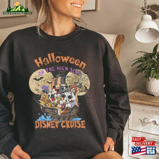 Comfort Colors® Halloween On The High Seas 2023 Sweatshirt Disney Mickey And Friends Classic T-Shirt