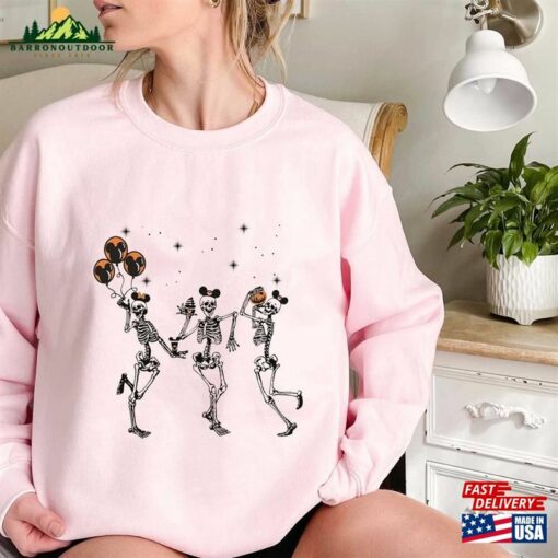 Comfort Colors® Halloween Party Dancing Skeleton Sweatshirt Disneyland Fall Disney Mickey Ears Unisex