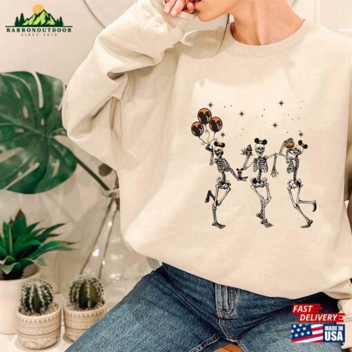 Comfort Colors® Halloween Party Dancing Skeleton Sweatshirt Disneyland Fall Disney Mickey Ears Unisex