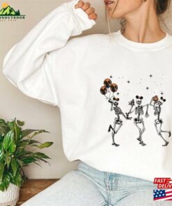 Comfort Colors(r) Halloween Party Dancing Skeleton Sweatshirt Disneyland Fall Disney Mickey Ears Unisex 3