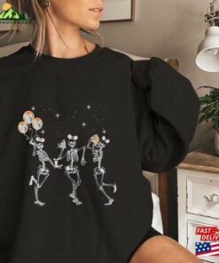 Comfort Colors(r) Halloween Party Dancing Skeleton Sweatshirt Disneyland Fall Disney Mickey Ears Unisex 4
