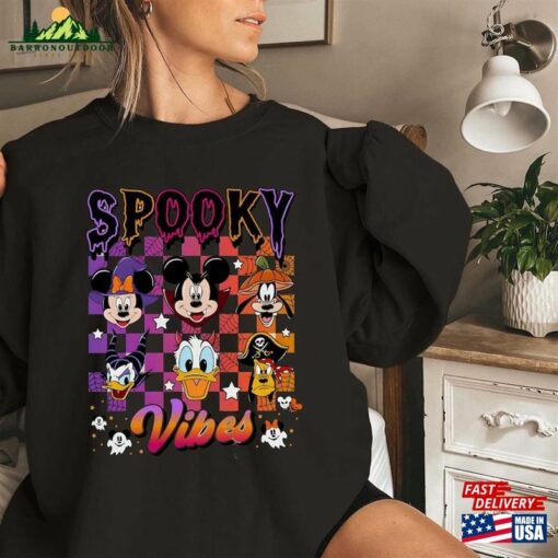 Comfort Colors® Halloween Spooky Vibes Sweatshirt Vbes Mickey And Friends Unisex Hoodie