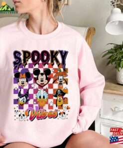 Comfort Colors(r) Halloween Spooky Vibes Sweatshirt Vbes Mickey And Friends Unisex Hoodie 3