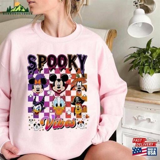 Comfort Colors® Halloween Spooky Vibes Sweatshirt Vbes Mickey And Friends Unisex Hoodie