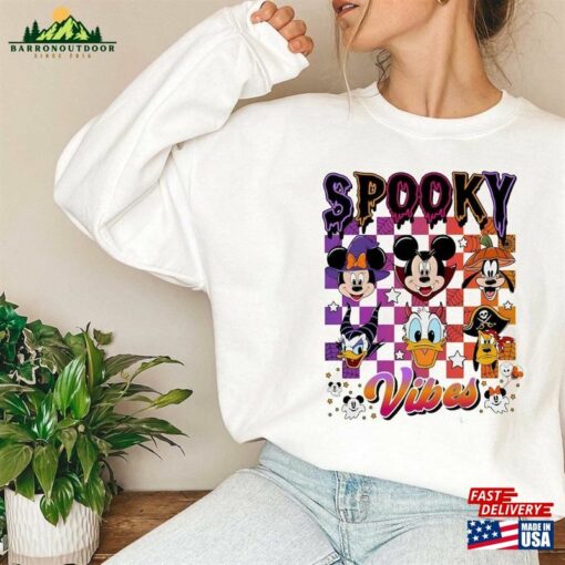 Comfort Colors® Halloween Spooky Vibes Sweatshirt Vbes Mickey And Friends Unisex Hoodie