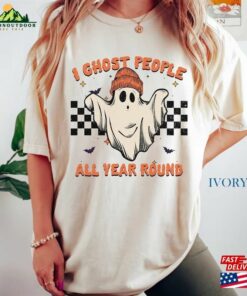 Comfort Colors® I Ghost People All Year Round Shirt Shirts Retro Halloween T-Shirt Sweatshirt