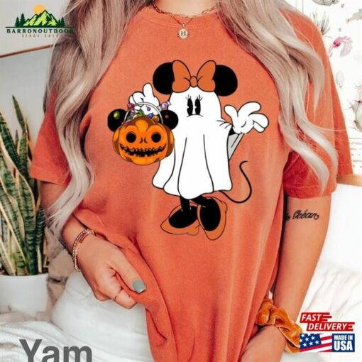 Comfort Colors® Minnie Ghost Halloween Shirt Cute Spooky Season Sweatshirt Hoodie