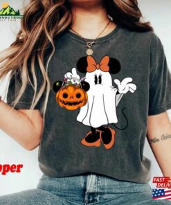 Comfort Colors® Minnie Ghost Halloween Shirt Cute Spooky Season Sweatshirt Hoodie