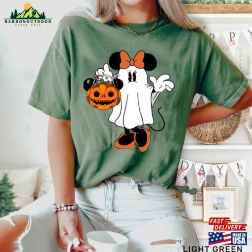 Comfort Colors® Minnie Ghost Halloween Shirt Cute Spooky Season Sweatshirt Hoodie