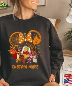 Comfort Colors® Personalized Disney Halloween Winnie The Pooh Sweatshirt Family And Friends T-Shirt Hoodie