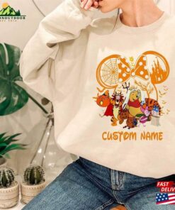 Comfort Colors® Personalized Disney Halloween Winnie The Pooh Sweatshirt Family And Friends T-Shirt Hoodie