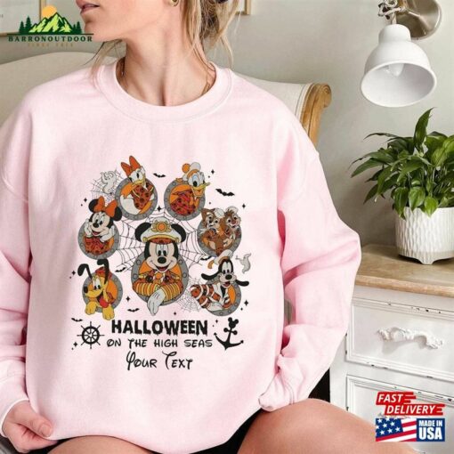 Comfort Colors® Personalized Halloween On The High Seas Disney Sweatshirt Mickey And Friends Unisex Classic