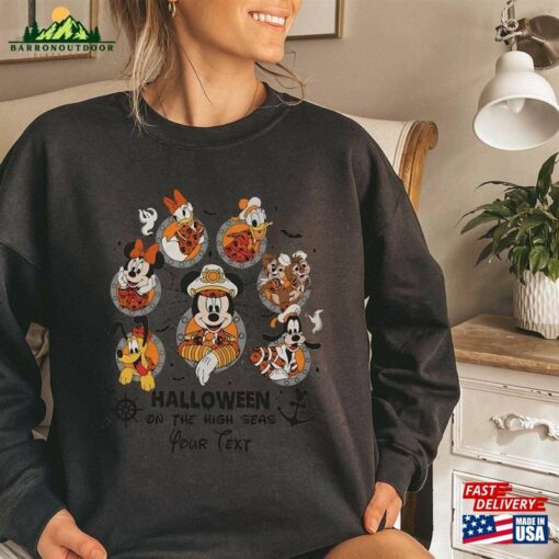 Comfort Colors® Personalized Halloween On The High Seas Disney Sweatshirt Mickey And Friends Unisex Classic