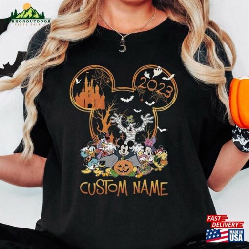 Comfort Colors® Personalized Mickey And Friends Disney Halloween 2023 Shirt’s Not So Scary Sweatshirt Classic