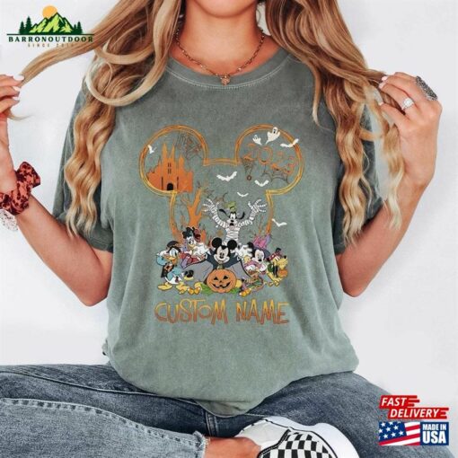 Comfort Colors® Personalized Mickey And Friends Disney Halloween 2023 Shirt’s Not So Scary Sweatshirt Classic