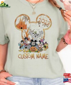 Comfort Colors(r) Personalized Mickey And Friends Disney Halloween 2023 Shirts Not So Scary Sweatshirt Classic 4