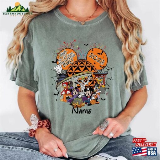 Comfort Colors® Personalized Mickey And Friends Epcot Halloween Shirt Party 2023 Classic Unisex