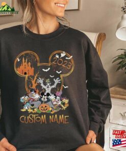 Comfort Colors® Personalized Mickey And Friends Sweatshirt Halloween Hoodie