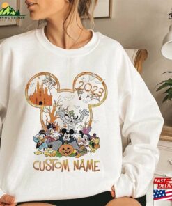 Comfort Colors® Personalized Mickey And Friends Sweatshirt Halloween Hoodie