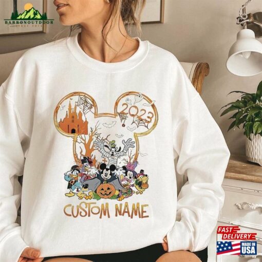 Comfort Colors® Personalized Mickey And Friends Sweatshirt Halloween Hoodie