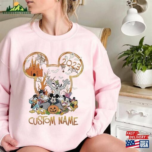 Comfort Colors® Personalized Mickey And Friends Sweatshirt Halloween Hoodie