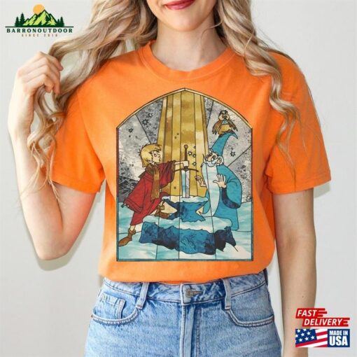 Comfort Colors® Retro Arthur And Merlin Shirt The Sword In Stone T-Shirt Funny Disney Tee Disneyland Halloween Party Classic Unisex