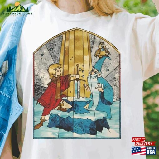 Comfort Colors® Retro Arthur And Merlin Shirt The Sword In Stone T-Shirt Funny Disney Tee Disneyland Halloween Party Classic Unisex