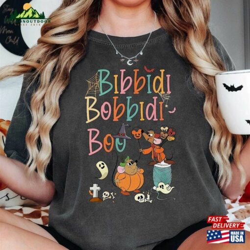 Comfort Colors® Retro Bibbidi Bobbidi Boo Halloween Shirt Disney Cinderella Jaq And Gus Classic T-Shirt