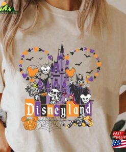 Comfort Colors® Retro Disney Halloween Shirt Mickey And Friends Skeleton T-Shirt Disneyland Matching Tee Unisex Hoodie