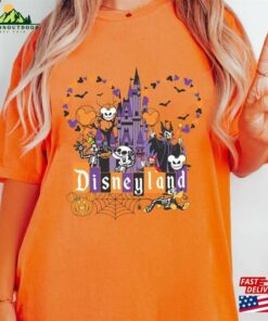 Comfort Colors® Retro Disney Halloween Shirt Mickey And Friends Skeleton T-Shirt Disneyland Matching Tee Unisex Hoodie
