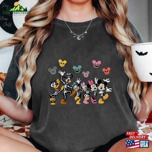 Comfort Colors® Spooky Mouse Friends Disney Skeleton Shirt Sweatshirt Unisex