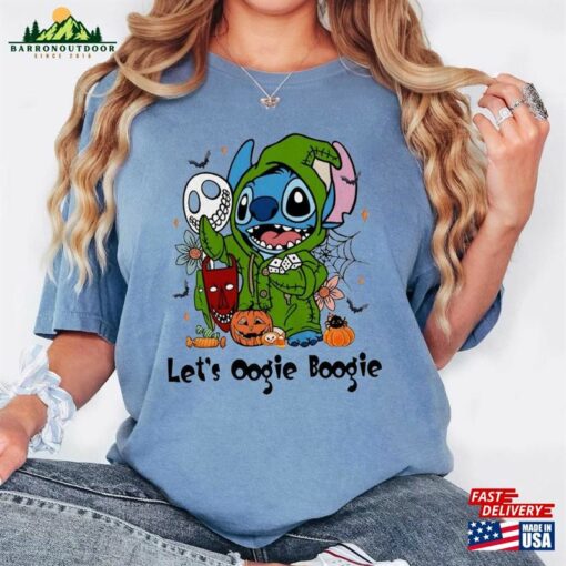 Comfort Colors® Stitch Let’s Oogie Boogie Halloween Shirt Disneyland Party 2023 Hoodie Sweatshirt