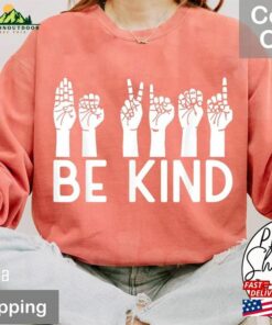 Comfort Colors® Unity Day Orange Kids 2023 Anti Bullying Love Sign Language Shirt End Sweatshirt T-Shirt