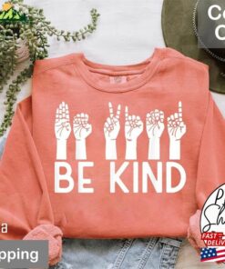 Comfort Colors® Unity Day Orange Kids 2023 Anti Bullying Love Sign Language Shirt End Sweatshirt T-Shirt