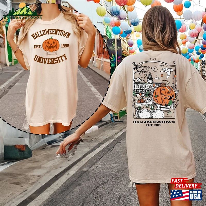 Comfort Colors® Vintage Halloweentown 1998 Shirt 2 Side University Fall Unisex Sweatshirt Comfort Colors® Vintage Halloweentown 1998 Shirt 2 Side University Fall Unisex Sweatshirt