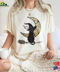 Comfort Colors(r) Witch Cat Halloween Shirt Black Unisex T Shirt 3
