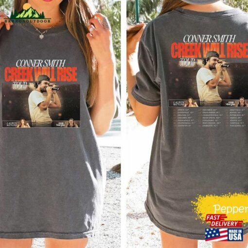 Comfort Colors Conner Smith Creek Will Rise Tour 2023 Shirt Fan Country Music Unisex T-Shirt