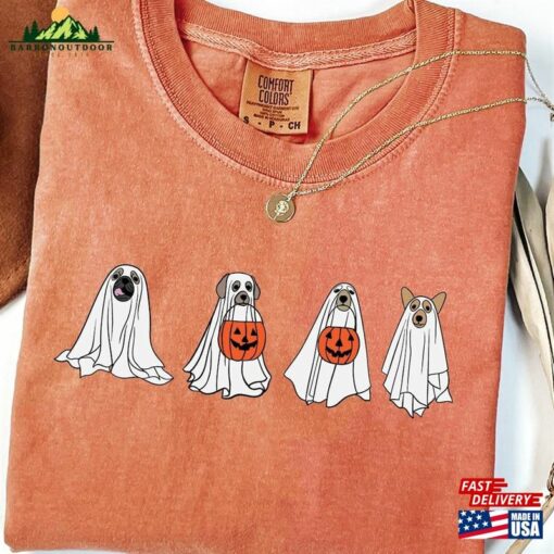 Comfort Colors Cute Ghost Dog Shirt T-Shirt Lovers Tee Sweatshirt