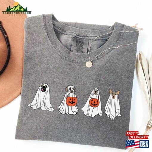 Comfort Colors Cute Ghost Dog Shirt T-Shirt Lovers Tee Sweatshirt