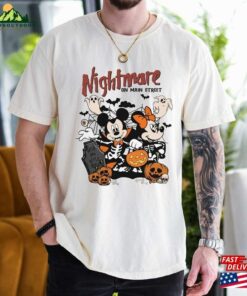 Comfort Colors Disney Halloween Nightmare Shirt Mickey Minnie Vintage Unisex T-Shirt