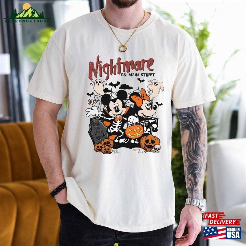 Comfort Colors Disney Halloween Nightmare Shirt Mickey Minnie Vintage Unisex T-Shirt Comfort Colors Disney Halloween Nightmare Shirt Mickey Minnie Vintage Unisex T-Shirt