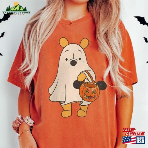 Comfort Colors Disney Winnie The Pooh Halloween Shirt Ghost Spooky Season Classic Unisex