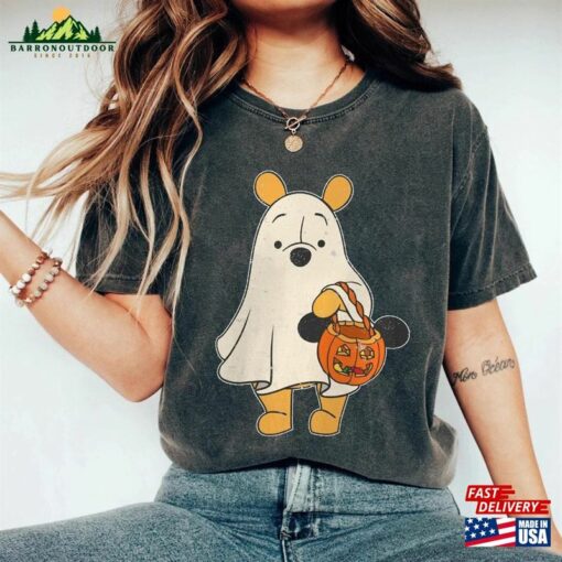 Comfort Colors Disney Winnie The Pooh Halloween Shirt Ghost Spooky Season Classic Unisex