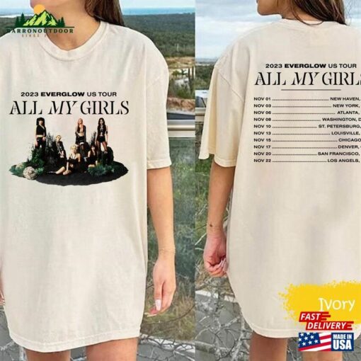 Comfort Colors Everglow Us Tour All My Girls 2023 T-Shirt Fan Shirt Concert Sweatshirt Unisex