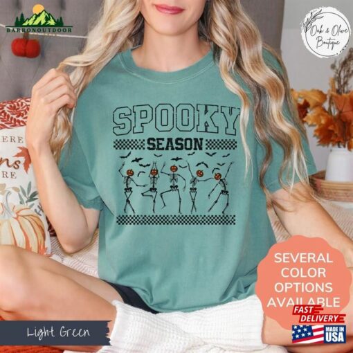 Comfort Colors Halloween Dancing Skeleton T-Shirt Spooky Season Tee Vintage Pumpkin For Her Sweatshirt