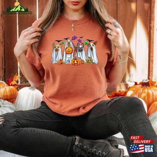 Comfort Colors Halloween Dog Shirt T-Shirt Ghost Unisex Sweatshirt