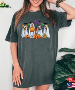 Comfort Colors Halloween Dog Shirt T Shirt Ghost Unisex Sweatshirt 3